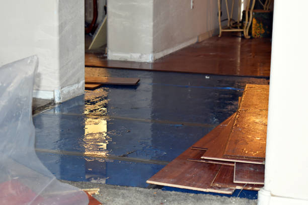 Professional Water Damage Restoration technician working in Huntington Station, NY